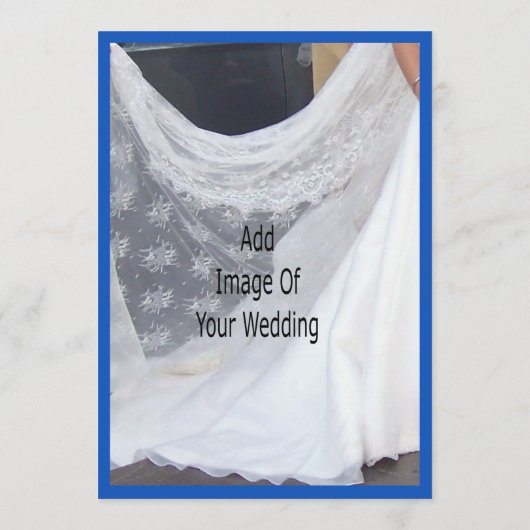 Wedding Menu Card Blue Sapphire Bells Scrollwork  メニュー (裏面)