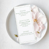 Wedding Menu Card with Botanical Wreath Design メニュー