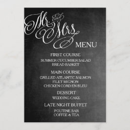 Wedding Menu Chalkboardクラシックな氏及び夫人 メニュー