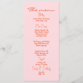 Wedding Menu – Colorful Whimsical Vintage メニュー