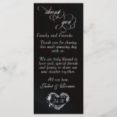 Wedding Menu & Thank You - Black メニュー (裏面)