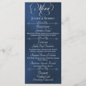 Wedding Menu & Thank You - Blue メニュー (正面)