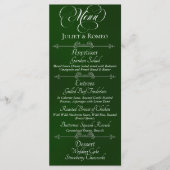 Wedding Menu & Thank You - Emerald メニュー (正面)