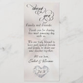 Wedding Menu & Thank You - White Pearl メニュー (裏面)