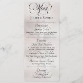 Wedding Menu & Thank You - White Pearl メニュー (正面)