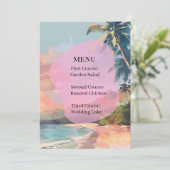 Wedding Menu Tropical Beach Sunset  メニュー (スタンド正面)