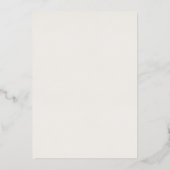 Wedding Menu with Real Gold Foil | Minimal Ivory  箔招待状 (裏面)