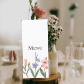 Wedding Menu with Soft Botanical Garden Design メニュー