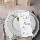 Wedding Menu with Tree Illustration メニュー