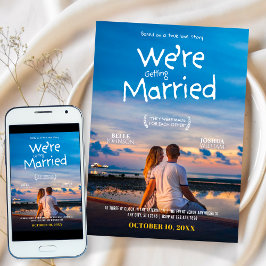 Wedding Minimalist movie poster photo 招待状