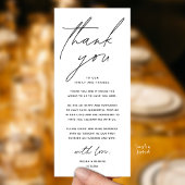 Wedding Minimalist Wedding Dinner Thank You Card プログラム
