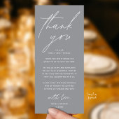 Wedding Minimalist Wedding Dinner Thank You Card プログラム