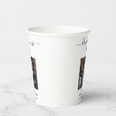 Wedding Modern Photo Couple Pet Dog Drinks on Us 紙コップ (右)