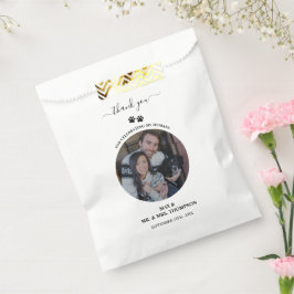 Wedding Modern Photo Couple Pet Dog My Humans フェイバーバッグ