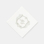 Wedding Monogram スタンダードカクテルナプキン (角)