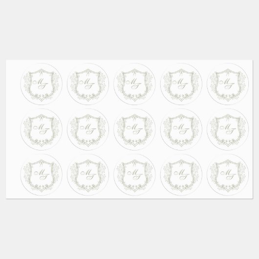 Wedding Monogram ラベル (シート)