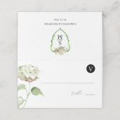 Wedding Monogram Hydrangea Escort Cards プレイスカード (外部開封)