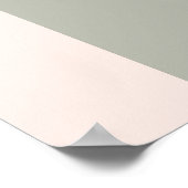 Wedding mr mrs heart pink arch sage green taupe ポスター (角)