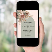 Wedding mr mrs heart pink arch sage green taupe ポスター