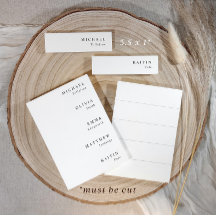 Wedding Name Tags for Menus 3.5 x 1 Slim Cards