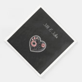 Wedding Napkin Heart Personalized Name (コーナー)