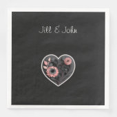 Wedding Napkin Heart Personalized Name (正面)
