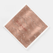 Wedding Napkins Rose Gold Abstract Agate  (コーナー)