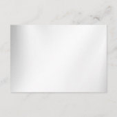 Wedding Navy Blue White Golden Floral Silver エンクロージャーカード (裏面)