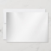 Wedding Navy Blue White Golden Floral Silver セーブザデート (裏面)