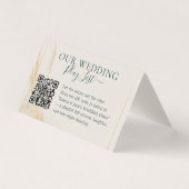Wedding Neutral Cream QR Emerald Green Rose Floral (正面)