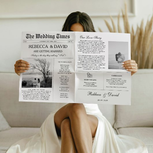 Wedding Newspaper The Newlywed Post Newspapers  カード