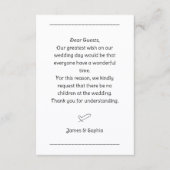 Wedding No Children Request Enclosure Card エンクロージャーカード (正面)