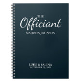 Wedding Officiant Ceremony Personalized Elegant ノートブック (正面)