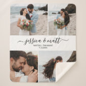 Wedding or Anniversary Photo Sherpa Blanket シェルパブランケット (正面)