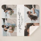 Wedding or Anniversary Photo Sherpa Blanket シェルパブランケット (正面(横))