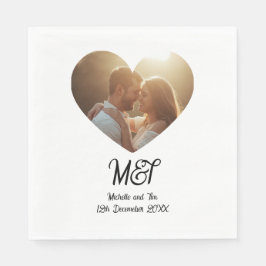 Wedding or engagement personalised napkins スタンダードランチョンナプキン