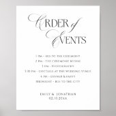 Wedding Order of Events ポスター (正面)