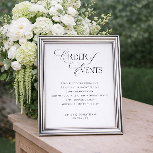 Wedding Order of Events ポスター