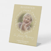 Wedding Ornamental Reserved Seat Tribute Loved One 台座サイン (正面)