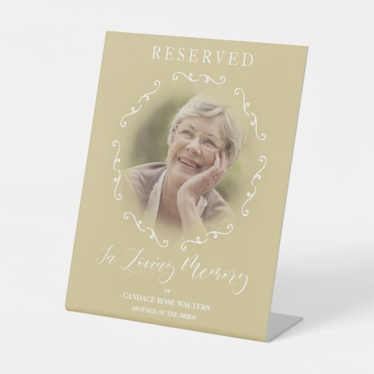 Wedding Ornamental Reserved Seat Tribute Loved One 台座サイン (正面)