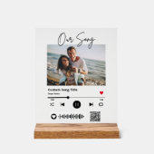 Wedding Our Song Scannable QR Code Transparent アクリルサイン (正面)