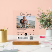 Wedding Our Song Scannable QR Code Transparent アクリルサイン (ウェディング)