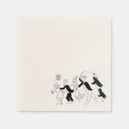 Wedding Party Conga Line Cocktail Napkin スタンダードカクテルナプキン
