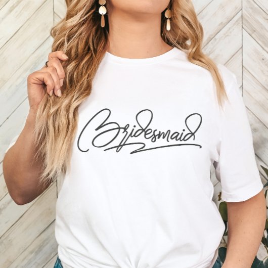 Wedding Party Personalized Name Bridesmaid トライブレンドTシャツ