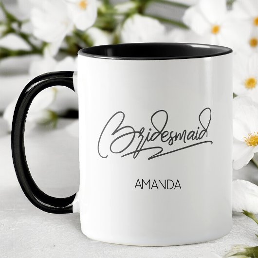 Wedding Party Personalized Name Bridesmaid マグカップ