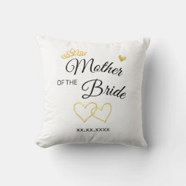 Wedding Party Role & Date Elegant Design クッション