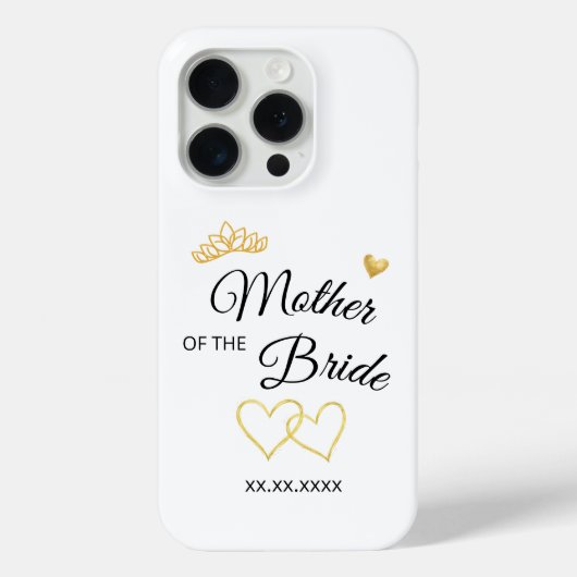 Wedding Party Role & Date Elegant Design Case-Mate iPhoneケース (裏面)