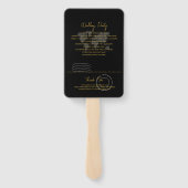 Wedding Passport Black Gold Program ハンドファン (裏面)