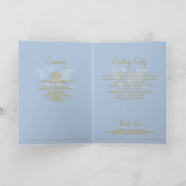 Wedding Passport Blush Dusty Blue Order of Service プログラム (内部)