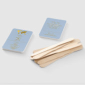 Wedding Passport Dusty Blue Gold Program ハンドファン (組立なし)